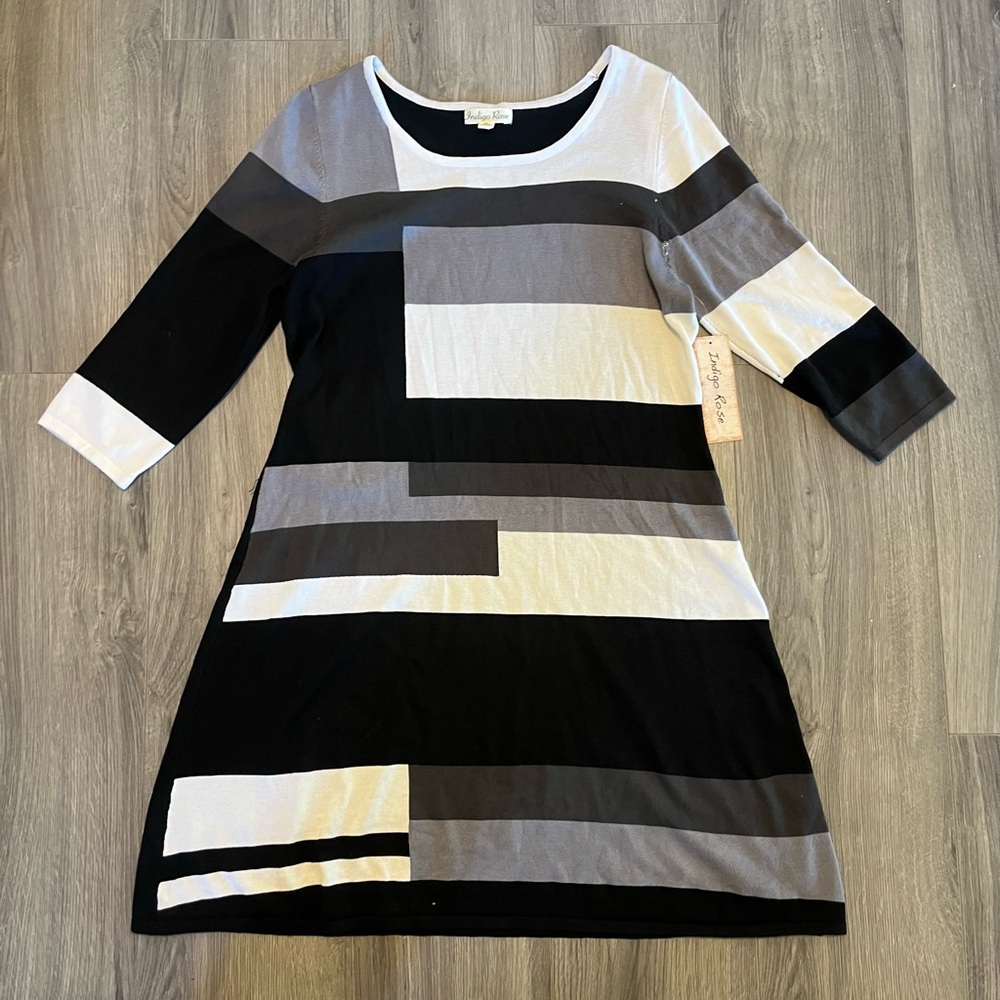 Indingo Rose Long Sleeve Sweater Dress